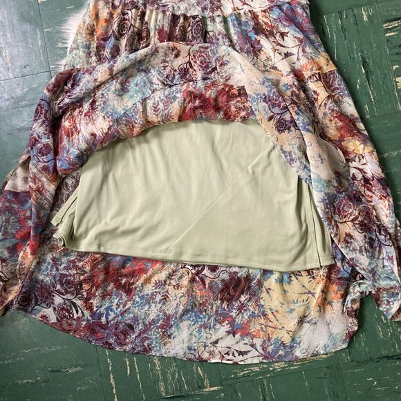 Jones New York Dress Floral Maxi Romantic Dress Sz 2 Lined Tiered 90’s Coquette - Picture 6 of 12